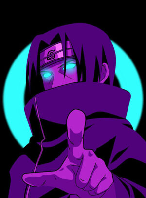 Neon Itachi Uchiha Naruto Poster