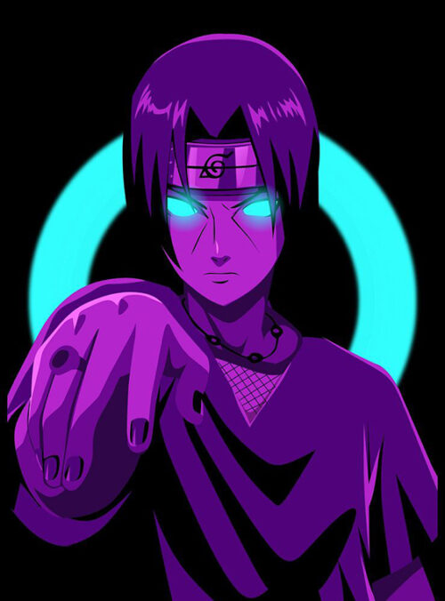 Neon Itachi Uchiha Naruto Shippuden Poster