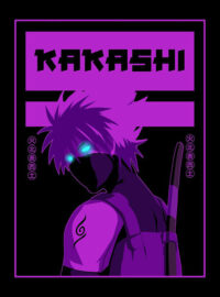 Neon Kakashi Hatake Naruto Poster