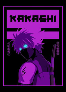 Neon Kakashi Hatake Naruto Poster