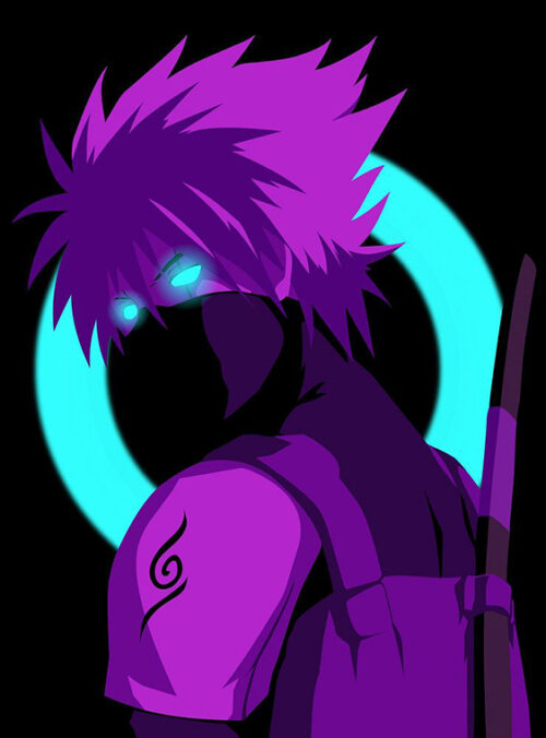 Neon Kakashi Naruto Poster