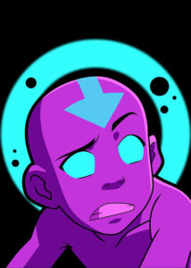 Neon Aang The Last Airbender Poster