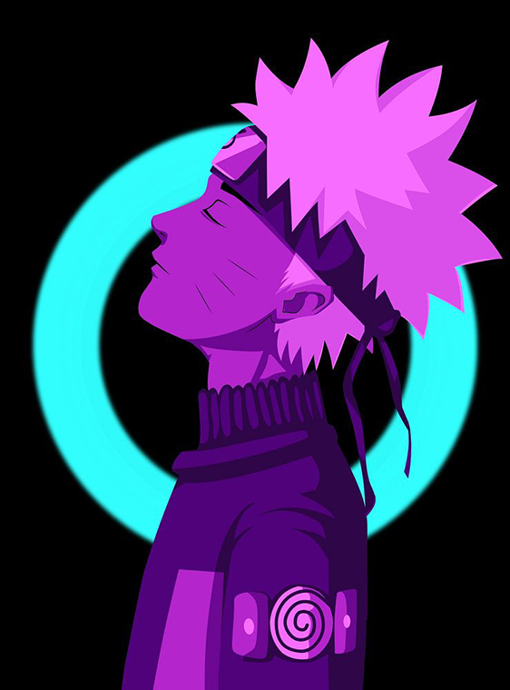 Neon Naruto Uzumaki Poster