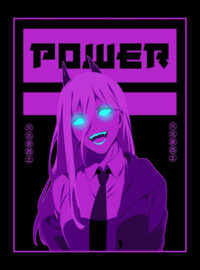 Neon Power 2 Chainsaw Man Poster