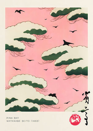 Pink Sky Watanabe Seitei 1893 Poster