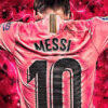 Red Carbon Lionel Messi Soccer Poster