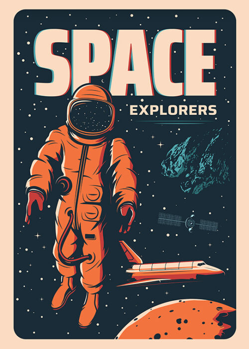 Space Explorers Cosmo Poster