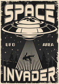 Space Invader Ufo Poster