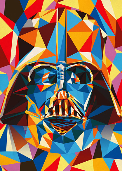 Star Wars Darth Vader Abstract Poster