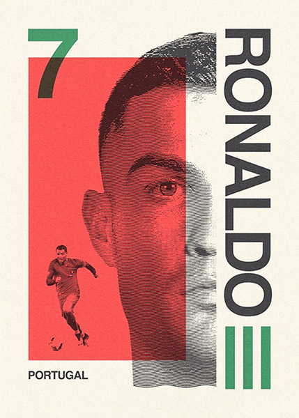 Cristiano Ronaldo Portugal Football Sports Poster