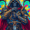 Dead Paladin Stained Glass Poster