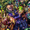 Dio Brando And The Gold Jojos Bizarre Adventure Anime Comic Poster