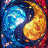 Dual Yin Yang Nature Of Existence Blossoming Flowers Poster