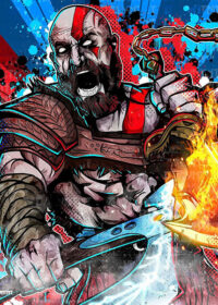 God Of War Kratos Spartan Demigod Comic Poster