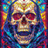 Kaleidoscope Enigma Of Death Skull Poster