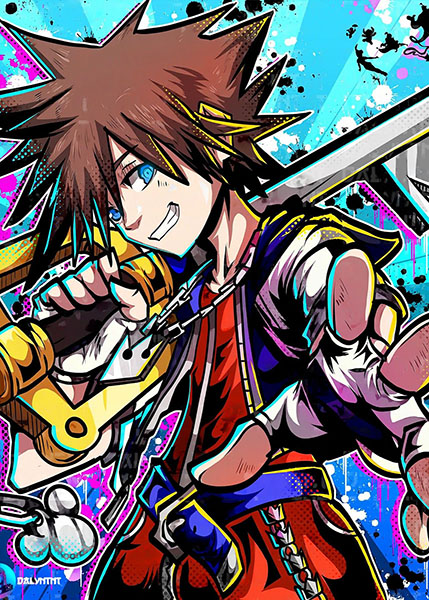 Kingdom Hearts Sora Comic Poster