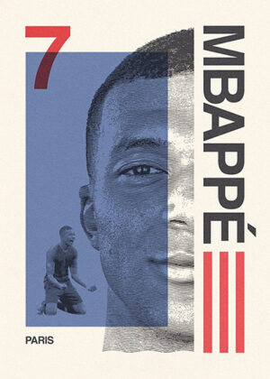 Kylian Mbappé Paris Football Sports Poster