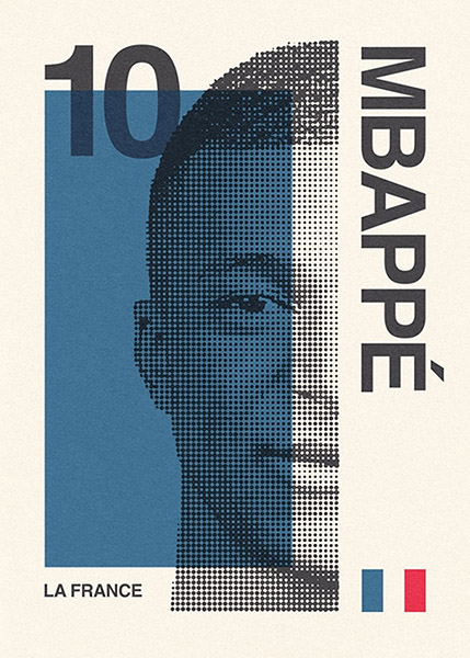 La France Kylian Mbappé Football Sports Poster