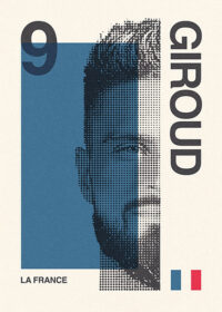 La France Olivier Giroud Football Sports Poster