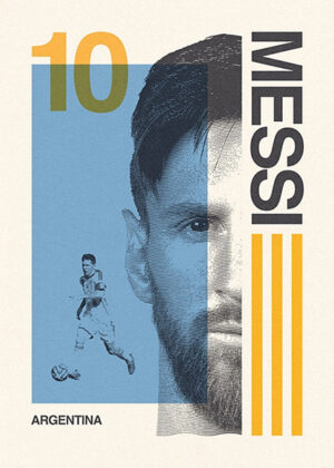 Lionel Messi Argentina Football Sports Poster