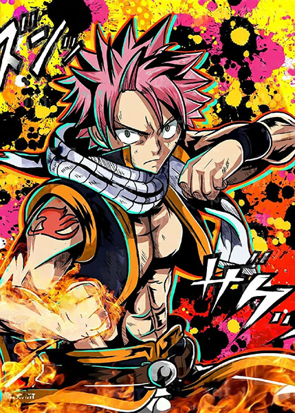 Natsu Dragneel Fairy Tail Anime Comic Poster