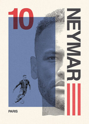 Neymar Júnior Paris Football Sports Poster