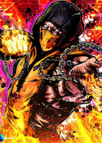 Scorpion Mortal Kombat Comic Poster