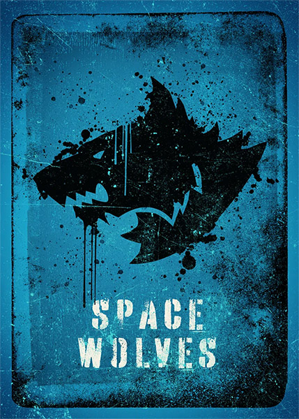 Space Wolves Emblem Warhammer Gaming Poster