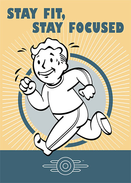 Stay Fit Stay Focused Gaming Poster