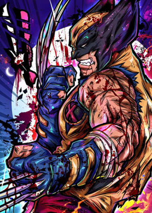 Superhero Wolverine Anime Comic Poster