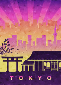 Tokyo Bullet Train Japan Travel Poster