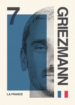 La France Antoine Griezmann Football Sports Poster