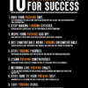 10 Fucking Rules For Success Motivational Quote Poster