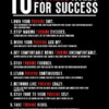 10 Fucking Rules For Success Motivational Quote Poster