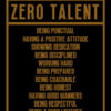 12 Things That Require Zero Talent Motivational Quote Poster