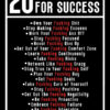 20 Fucking Rules For Success Motivational Quote Poster