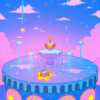 Fountain Of Dreams Pop Pastel Poster