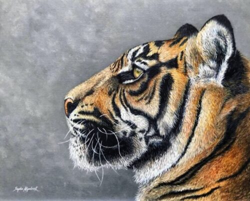 Abstract Tiger Painting Poster