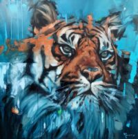 Abstract Tiger Painting Poster