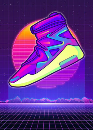 Air Fog Hypebeast Retrowave Sneaker Addict Poster