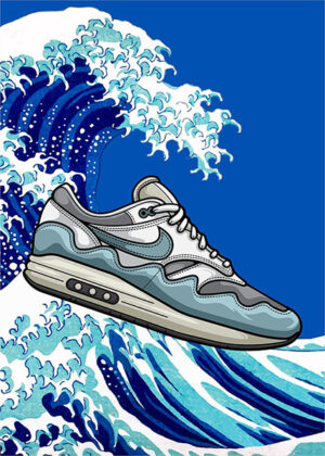 Air Max 1 Patta Waves Kanagawa Sneaker Poster