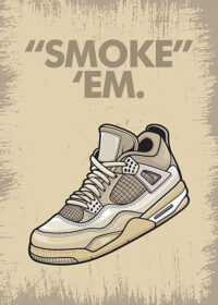 Aj 4 Retro Off Sail Sneaker Addict Poster