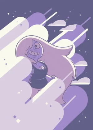 Amethyst Clouds Steven Universe Poster