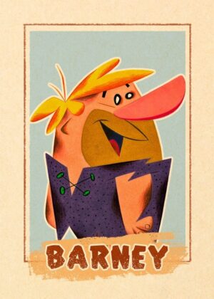 Barney Rubble Flintstones Poster