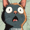 Black Cat Lesbians Eat What Poster