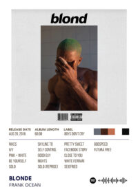 Blonde By Frank Ocean Album Poster