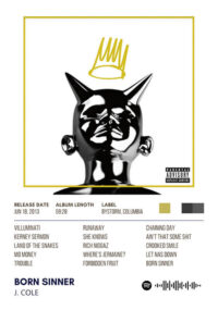 Born Sinner By J Cole Album Poster (copy)