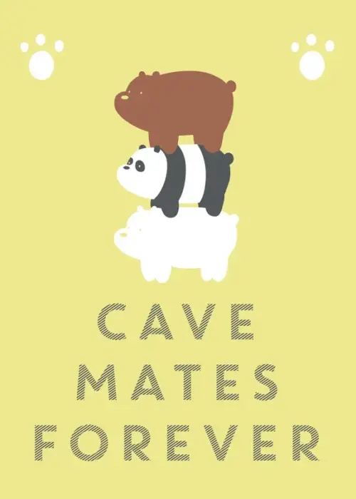 Cave Mates Forever We Bare Bears Poster