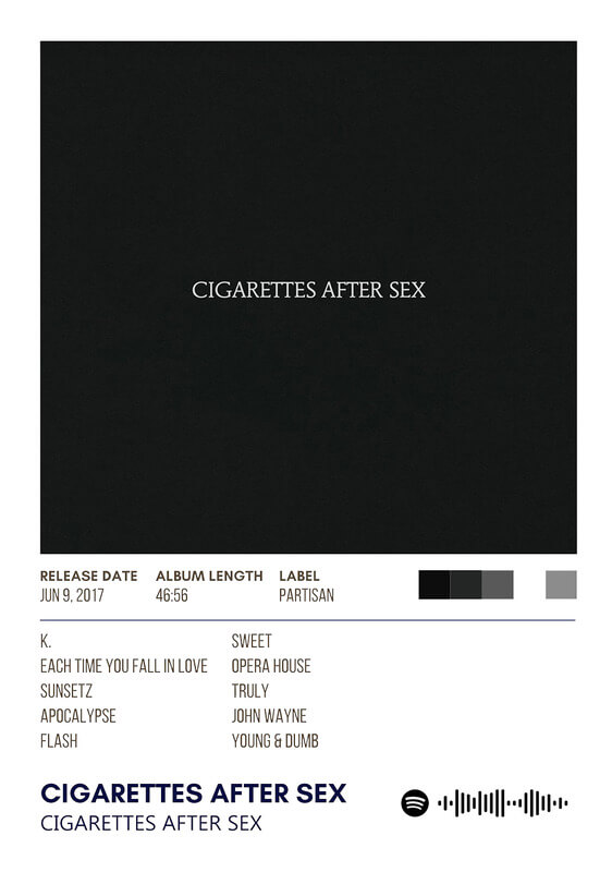 Cigarettes After Sex By Cigarettes After Sex Album Poster