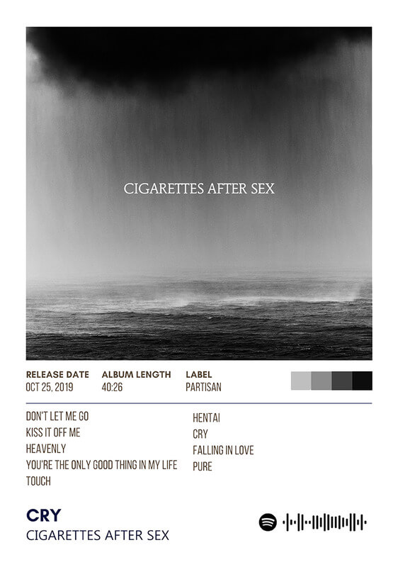 Cry By Cigarettes After Sex Music Album Poster